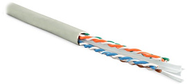 Кабель витая пара неэкранированная U/UTP кат.6 4x2x0,57 (23 AWG) LSZH нг(А)-HF Серая одножильная внутренняя UUTP4-C6-S23-IN-LSZH-GY-305 Hyperline Кабель витая пара неэкранированная U/UTP кат.6 4x2x0,57 (23 AWG) LSZH нг(А)-HF Серая одножильная внутренняя UUTP4-C6-S23-IN-LSZH-GY-305 Hyperline