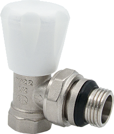 Клапан ручной терморегулирующий угловой 1/2" с уплотнением AQUALINK 02675 Клапан ручной терморегулирующий угловой 1/2" с уплотнением AQUALINK 02675