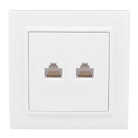 Розетка RJ45+RJ11 компьютерная+телефонная Минск скрытой установки в сборе белый ERK00-135-10 EKF Розетка RJ45+RJ11 компьютерная+телефонная Минск скрытой установки в сборе белый ERK00-135-10 EKF
