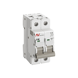 Выключатель автоматический 40А 2П двухполюсный C 6kA AV-6 AVERES mcb6-2-40C-av EKF Выключатель автоматический 40А 2П двухполюсный C 6kA AV-6 AVERES mcb6-2-40C-av EKF