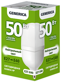 Лампа светодиодная HP 50Вт 230В 4000К E27-E40 GENERICA Лампа светодиодная HP 50Вт 230В 4000К E27-E40 GENERICA