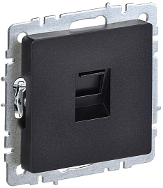 Розетка компьютерная RJ45 кат.5E РК10-БрЧ черный BR-K10-1-K02 BRITE  IEK Розетка компьютерная RJ45 кат.5E РК10-БрЧ черный BR-K10-1-K02 BRITE  IEK