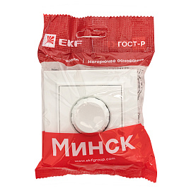 Светорегулятор (диммер) Минск скрытой установки 600Вт 220В в сборе белый ERD06-101-10 EKF Светорегулятор (диммер) Минск скрытой установки 600Вт 220В в сборе белый ERD06-101-10 EKF
