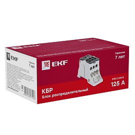 Блок распределительный (КРОСС)  крепеж на монтажную панель и DIN рейку КБР-125A EKF Блок распределительный (КРОСС)  крепеж на монтажную панель и DIN рейку КБР-125A EKF