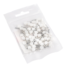 Наконечник НШВИ(2)  0.5-8 штыревой втулочный изолированный двойной  (уп 50шт) EKF nhvi2-0.5-8 /10 уп/ Наконечник НШВИ(2)  0.5-8 штыревой втулочный изолированный двойной  (уп 50шт) EKF nhvi2-0.5-8 /10 уп/