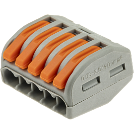 Клемма рычажковая, СМК 222-415, 0.08-4мм², серая, 20 шт., 26747 8, duwi Клемма рычажковая, СМК 222-415, 0.08-4мм², серая, 20 шт., 26747 8, duwi