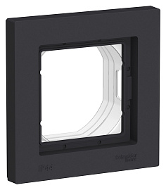 Рамка для розеток и выключателей 1 пост Atlasdesign Aqua IP44 карбон ATN441001 Systeme Electric Рамка для розеток и выключателей 1 пост Atlasdesign Aqua IP44 карбон ATN441001 Systeme Electric
