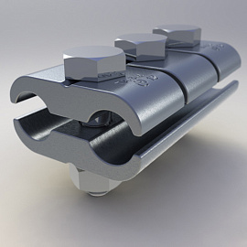 Зажим плашечный ПА-3-2 трех болтовой диаметр провода 12,3-14,0мм, Контакт-Электроарматура Зажим плашечный ПА-3-2 трех болтовой диаметр провода 12,3-14,0мм, Контакт-Электроарматура
