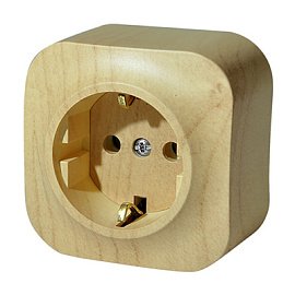 Розетка 1 пост открытой проводки16А с заземлением без шторок дерево Quteo 782271 Legrand Розетка 1 пост открытой проводки16А с заземлением без шторок дерево Quteo 782271 Legrand