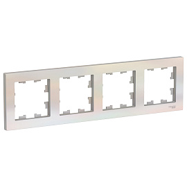 Рамка для розеток и выключателей 4 поста Atlasdesign горизонтальная универсальная жемчуг ATN000404 Schneider Electric Рамка для розеток и выключателей 4 поста Atlasdesign горизонтальная универсальная жемчуг ATN000404 Schneider Electric