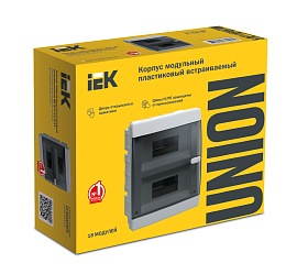 Бокс пластиковый ЩРВ-П-18 IP41 встраив. UNION Compact черн. пр. дв. 290х236х103 UIC-KP12-V-18-41-K01 /уп.4шт/ IEK Бокс пластиковый ЩРВ-П-18 IP41 встраив. UNION Compact черн. пр. дв. 290х236х103 UIC-KP12-V-18-41-K01 /уп.4шт/ IEK