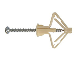 Анкер для гипрока КМП "бабочка" с шурупом KMP014/КМР80749 Анкер для гипрока КМП "бабочка" с шурупом KMP014/КМР80749