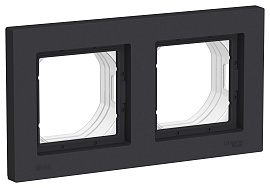 Рамка для розеток и выключателей 2 поста Atlasdesign Aqua IP44 карбон ATN441002 Systeme Electric Рамка для розеток и выключателей 2 поста Atlasdesign Aqua IP44 карбон ATN441002 Systeme Electric