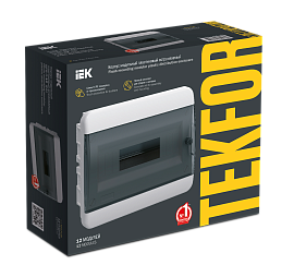 Бокс пластиковый ЩРВ-П-12 IP41 встраив. TEKFOR черн. прозр. дверь 240х290х102 TF5-KP12-V-12-41-K01-K03 /уп.4шт/ IEK Бокс пластиковый ЩРВ-П-12 IP41 встраив. TEKFOR черн. прозр. дверь 240х290х102 TF5-KP12-V-12-41-K01-K03 /уп.4шт/ IEK