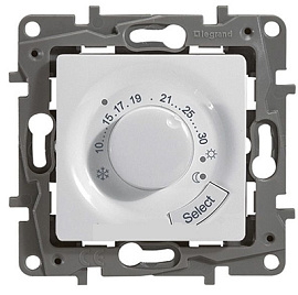 Термостат с выносным датчиком Etika для теплых полов 16А белый 672230 Legrand Термостат с выносным датчиком Etika для теплых полов 16А белый 672230 Legrand