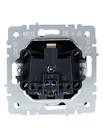 Розетка 1-местная с заземлением с защитными шторками и крышкой 16А IP20 РСбш10-3-БрЧ черный BR-R16-16-K02 BRITE  IEK Розетка 1-местная с заземлением с защитными шторками и крышкой 16А IP20 РСбш10-3-БрЧ черный BR-R16-16-K02 BRITE  IEK