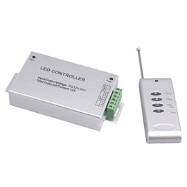 Контроллер RGB ZC-2000RC 12В 3x4А=144Вт (RF) металлик для светодиодных лент, с пультом управления .3327392 Jazzway Контроллер RGB ZC-2000RC 12В 3x4А=144Вт (RF) металлик для светодиодных лент, с пультом управления .3327392 Jazzway