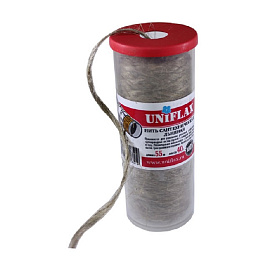 Нить сантехническая льняная д\резьбовых соединений 110м, 80гр Нить сантехническая льняная д\резьбовых соединений 110м, 80гр