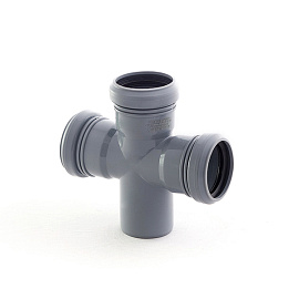 Крестовина канализационная одноплоскостная 50/50/50 угол 87 РосТурПласт 11318/36527 Крестовина канализационная одноплоскостная 50/50/50 угол 87 РосТурПласт 11318/36527