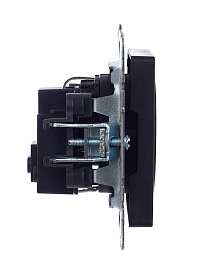 Розетка 1-местная с заземлением с защитными шторками 16А РС14-1-0-БрЧ черный BR-R14-16-K02 BRITE  IEK Розетка 1-местная с заземлением с защитными шторками 16А РС14-1-0-БрЧ черный BR-R14-16-K02 BRITE  IEK