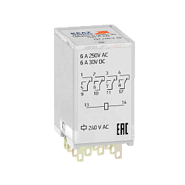 Реле промежуточное OptiRel G RP55-34-60D-6-CO/TI 281131 КЭАЗ Реле промежуточное OptiRel G RP55-34-60D-6-CO/TI 281131 КЭАЗ