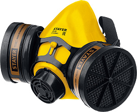 Респиратор противогазовый STAYER HF-6000 два фильтра A1 в комплекте 11175_z01 ЗУБР Респиратор противогазовый STAYER HF-6000 два фильтра A1 в комплекте 11175_z01 ЗУБР