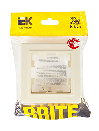 Рамка 1-местная IP44Р У-1-БрКр-44 бежевый BR-M12-44-K10 BRITE  IEK Рамка 1-местная IP44Р У-1-БрКр-44 бежевый BR-M12-44-K10 BRITE  IEK