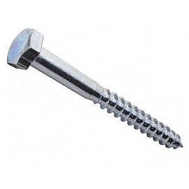 Шуруп сантехнический (глухарь) DIN571  8х 60 цинк (под ключ 13) Шуруп сантехнический (глухарь) DIN571  8х 60 цинк (под ключ 13)