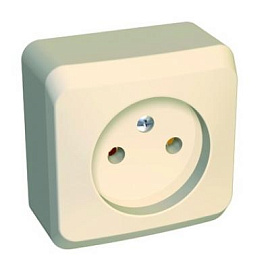 Розетка одинарная ЭТЮД открытой установки без заземления без шторок 16А 250B кремовый PA16-001K Schneider Electric Розетка одинарная ЭТЮД открытой установки без заземления без шторок 16А 250B кремовый PA16-001K Schneider Electric