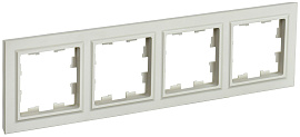 Рамка 4-местная РУ-4-БрКр бежевый BR-M42-K10 BRITE  IEK Рамка 4-местная РУ-4-БрКр бежевый BR-M42-K10 BRITE  IEK