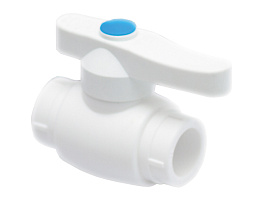 Кран шаровой стандартный проход PPR полипропилен 32,  белый, РосТурПласт 27602 Кран шаровой стандартный проход PPR полипропилен 32,  белый, РосТурПласт 27602