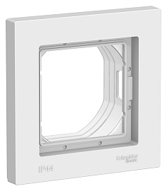 Рамка для розеток и выключателей 1 пост Atlasdesign Aqua IP44 горизонтальная белый ATN440101 Systeme Electric Рамка для розеток и выключателей 1 пост Atlasdesign Aqua IP44 горизонтальная белый ATN440101 Systeme Electric