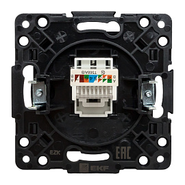 Розетка RJ45 компьютерная Стокгольм скрытой установки механизм черный EZK01-035-10 EKF PROxima Розетка RJ45 компьютерная Стокгольм скрытой установки механизм черный EZK01-035-10 EKF PROxima