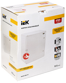 Щит пластиковый 500х400х240мм ЩМПп IP65 навесной  белая дверь MKP93-N-504024-65 IEK Щит пластиковый 500х400х240мм ЩМПп IP65 навесной  белая дверь MKP93-N-504024-65 IEK