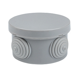 Коробка распаячная с крышкой КМР-040-039 наружная, 85х40, АБС, серая, 4 входа, IP54 EKF PROxima Коробка распаячная с крышкой КМР-040-039 наружная, 85х40, АБС, серая, 4 входа, IP54 EKF PROxima