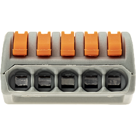 Клемма рычажковая, СМК 222-415, 0.08-4мм², серая, 20 шт., 26747 8, duwi Клемма рычажковая, СМК 222-415, 0.08-4мм², серая, 20 шт., 26747 8, duwi