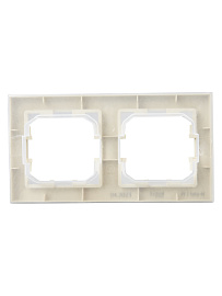 Рамка 2-местная IP44 РУ-2-БрКр-44 бежевый BR-M22-44-K10 BRITE IEK Рамка 2-местная IP44 РУ-2-БрКр-44 бежевый BR-M22-44-K10 BRITE IEK