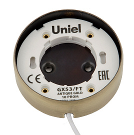 Светильник накладной GX53/FT ANTIQUE GOLD 10 PROM античное золото UL-00003738 TM Uniel Светильник накладной GX53/FT ANTIQUE GOLD 10 PROM античное золото UL-00003738 TM Uniel