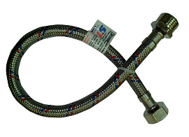 Гибкая подводка для воды с латунными гайками 1/2" ВР/НР 50 см Гибкая подводка для воды с латунными гайками 1/2" ВР/НР 50 см