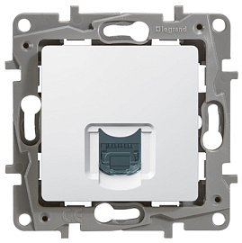 Розетка RJ45 компьютерная Etika информационная cat.5e UTP белый 672241 Legrand Розетка RJ45 компьютерная Etika информационная cat.5e UTP белый 672241 Legrand