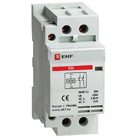 Контактор 32А 2NО (2 мод.)  Кат=230в модульный КМ (km-2-32-20) EKF Контактор 32А 2NО (2 мод.)  Кат=230в модульный КМ (km-2-32-20) EKF