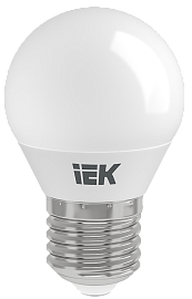 Лампа светодиодная 5 Вт E27 G45 4000К 450Лм матовая 230В шар ECO LLE-G45-5-230-40-E27 IEK Лампа светодиодная 5 Вт E27 G45 4000К 450Лм матовая 230В шар ECO LLE-G45-5-230-40-E27 IEK