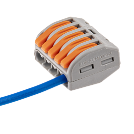 Клемма рычажковая, СМК 222-415, 0.08-4мм², серая, 20 шт., 26747 8, duwi Клемма рычажковая, СМК 222-415, 0.08-4мм², серая, 20 шт., 26747 8, duwi