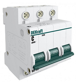 Выключатель автоматический 16А 3П трехполюсный характеристика C 4,5кА ВА-101 11078DEK DEKraft Выключатель автоматический 16А 3П трехполюсный характеристика C 4,5кА ВА-101 11078DEK DEKraft