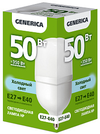 Лампа светодиодная HP 50Вт 230В 6500К E27-E40 GENERICA Лампа светодиодная HP 50Вт 230В 6500К E27-E40 GENERICA