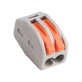 Клемма СМК 2 проводника 0,2-4 мм.кв 222-412 с рычагом NVO303020100001 Turmalion Клемма СМК 2 проводника 0,2-4 мм.кв 222-412 с рычагом NVO303020100001 Turmalion