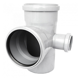 Крестовина канализационная серый 2-пл Дн110х110х50х87 правая в/к САЗ НСК Крестовина канализационная серый 2-пл Дн110х110х50х87 правая в/к САЗ НСК