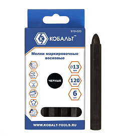 Мелки маркировочные восковые, черные, 120 мм (6 шт) коробка  КОБАЛЬТ 919-020 Мелки маркировочные восковые, черные, 120 мм (6 шт) коробка  КОБАЛЬТ 919-020