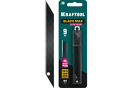 Сегментированные лезвия 9 мм 10 шт. BLACK MAX KRAFTOOL 09602-09-S10 Сегментированные лезвия 9 мм 10 шт. BLACK MAX KRAFTOOL 09602-09-S10
