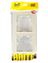 Рамка 2-местная IP44 РУ-2-БрКр-44 бежевый BR-M22-44-K10 BRITE IEK Рамка 2-местная IP44 РУ-2-БрКр-44 бежевый BR-M22-44-K10 BRITE IEK